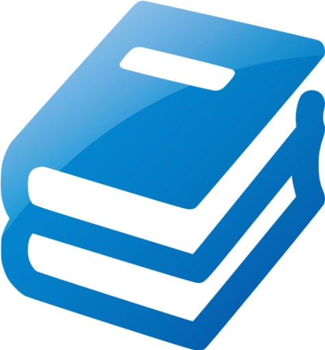 Web 2 Blue Book Stack Icon - Book Icon Png White (512x512)