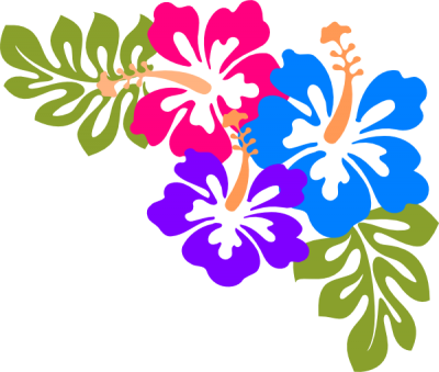 Luau Clipart Clipartaz Free Clipart Collection - Hawaiian Flowers No Background (400x339)