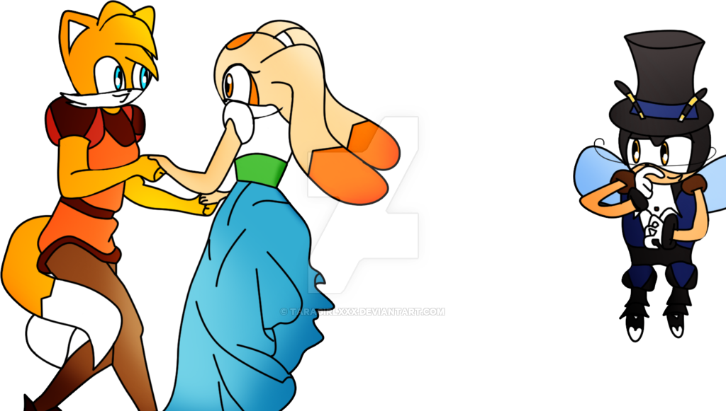 Charmy Watching Tails And Cream Dance Away By Taragirlxxx - Cartoon (1024x581)