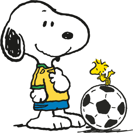 Snoopy And Woodstock Play Soccer - スヌーピー サッカー (428x428)