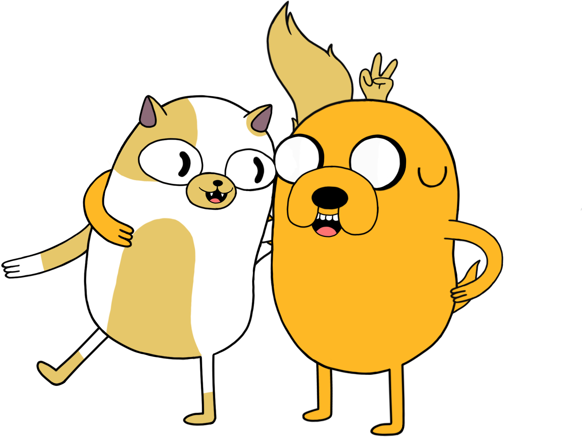 Jake The Dog Drawing Jake Cake Food - Jake And Cake Png (2048x1536)