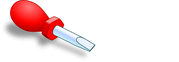 Red Screwdriver Clip Art At Clker - Desenho De Ferramentas Chave De Fenda (600x209)