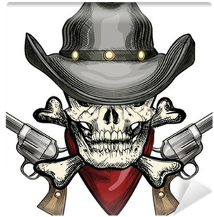 Skull With Cowboy Hat (400x400)