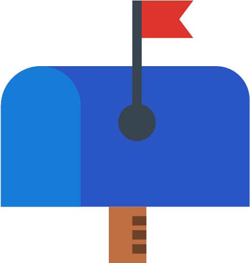 Mailbox, Mail Icon - Mailbox Flat Art (512x512)
