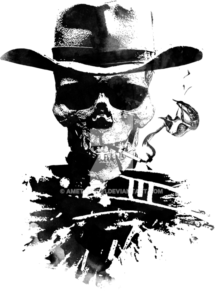 Dead Cowboy By Ametafor91 - Transparent Skull Cowboy Hat (771x1035)