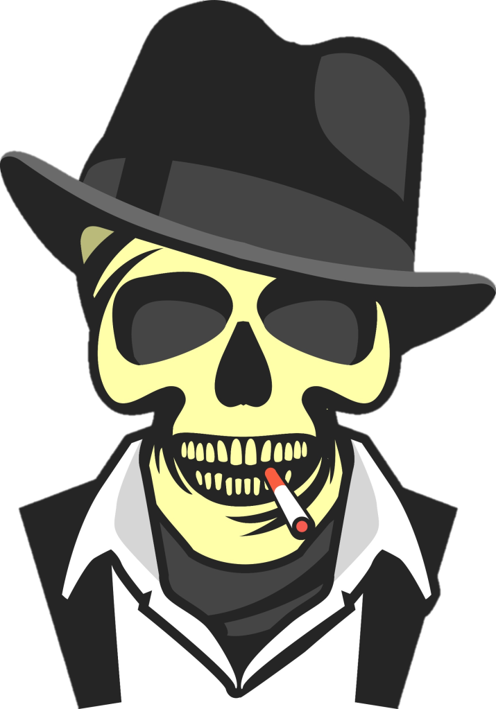 Al Cabones - Skull T-shirt - Skull In Hat Gangster (715x1023)