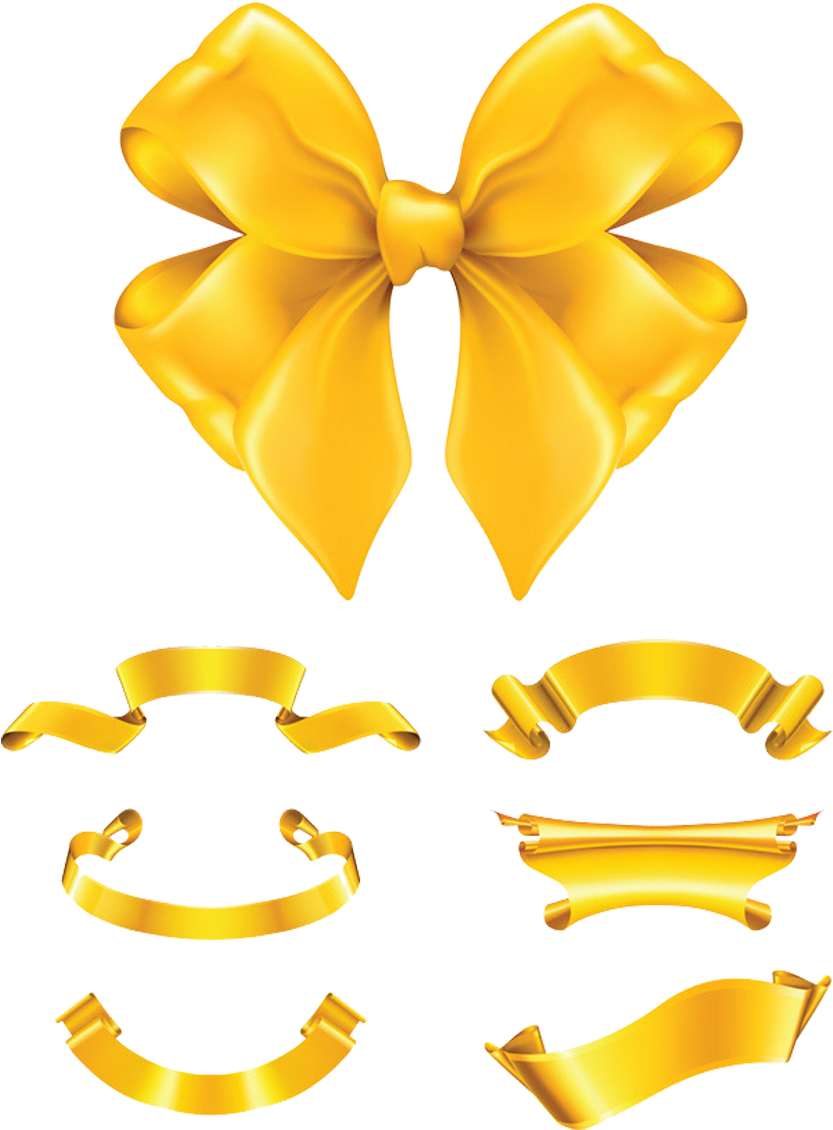 Gold Ribbon Bow - Bow Golden, Bitmap Copy Picture Ornament (1240x1754)