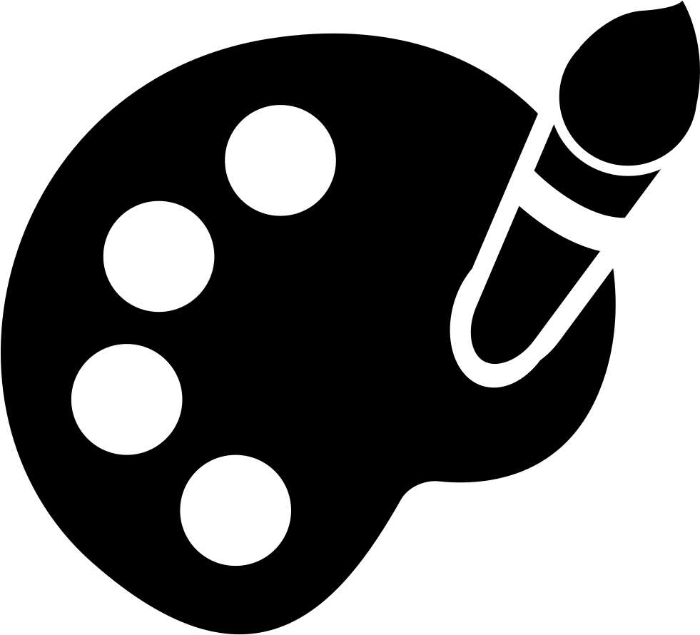 Paint Palette And Brush Comments - Peinture Icone Png (981x890)