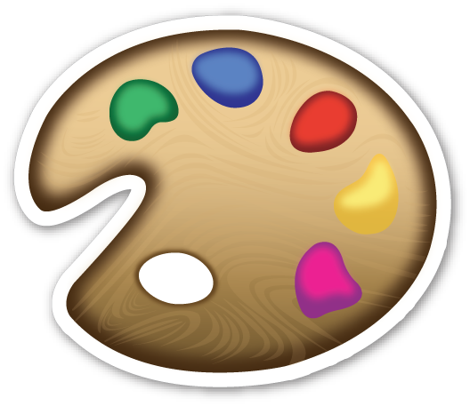 Artist Palette - Art Emojis (528x457)