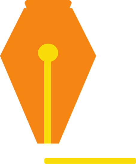 Fountain Pen Nib Icon In Illustration - Sign (454x550)