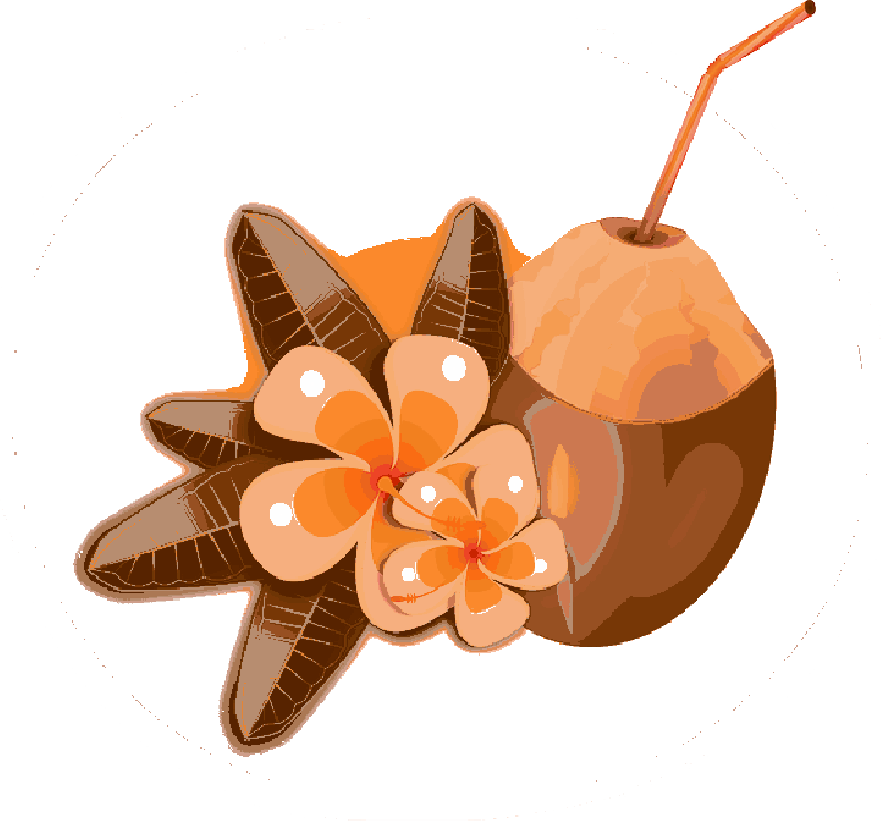 Mb Image/png - Tropical Coconut Cocktail Floral Pillow Case (800x745)