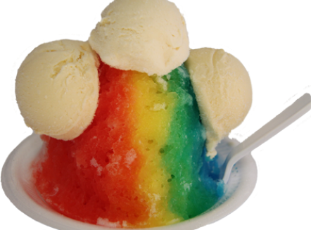 Rainbow Ice Cream Bowl - Waiola Shave Ice (442x327)