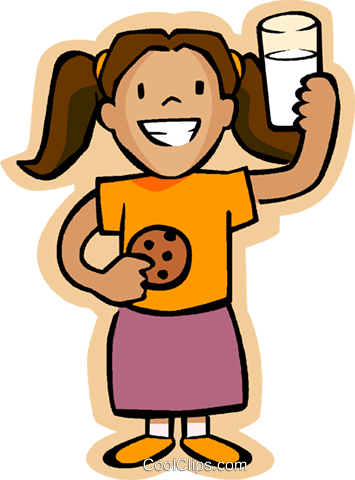 Pin Milk Clipart Free - Girl Drinking Milk Clipart (355x480)
