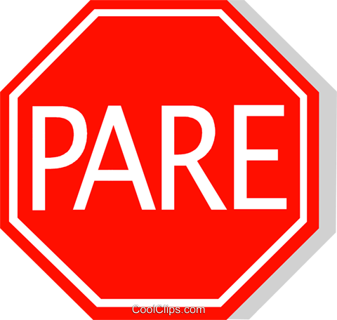 Brazilian Stop Sign Royalty Free Vector Clip Art Illustration - Protease Inhibitor (480x456)