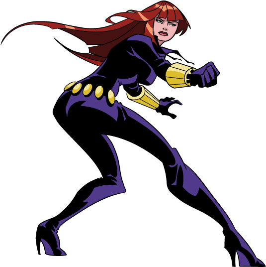 Black Widow Clipart Avengers Earth's Mightiest Heroes - Avengers Earth's Mightiest Heroes Black Widow (700x609)