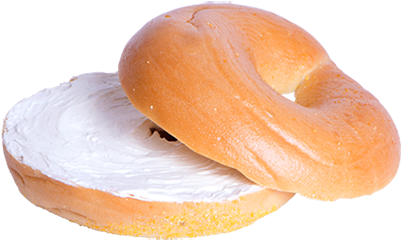 Bagel With Cream Cheese Png (430x355)