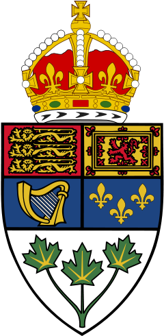Crest Of The Governor General Of Canada 1921-1931 - Canadian Coat Of Arms Shield (246x497)