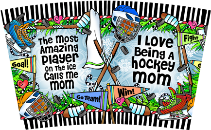 Hockey Mom Stainless Steel Tumbler - Graphic Design (500x321)
