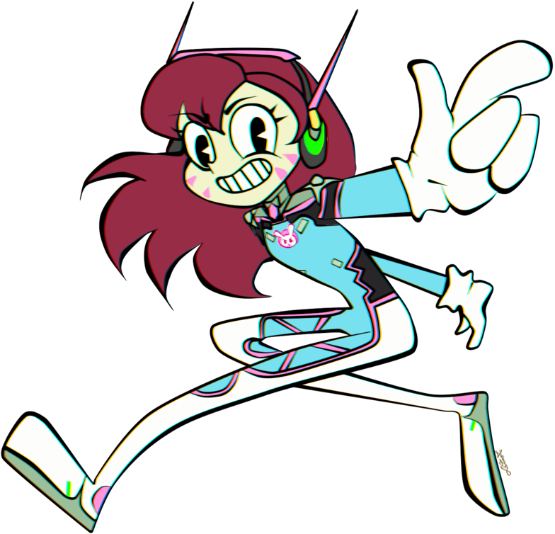 Va Old Cartoon Style By Blackcey - D.va (894x894)
