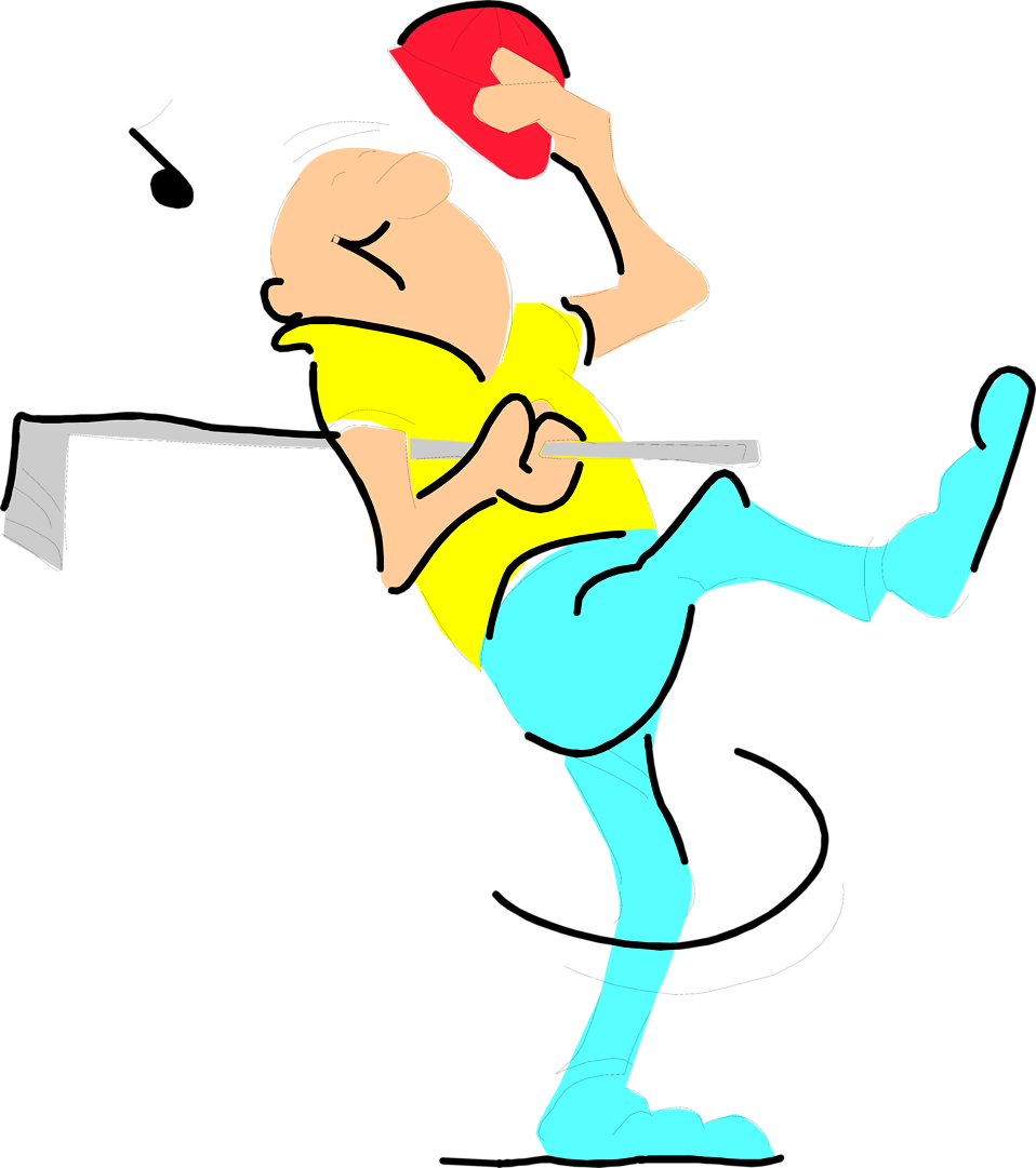 Illustration Of A Happy Golfer - Hole In One Certificate (958x1081)