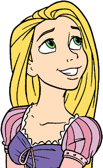 Rapunzel Clip Art Smiling By Hillygon - Tangled Clip Art (350x557)