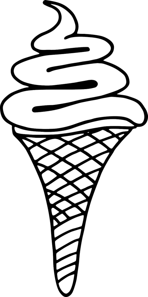 Soft Serve Ice - Icecream Sundae Colouring In Pages (640x1280)