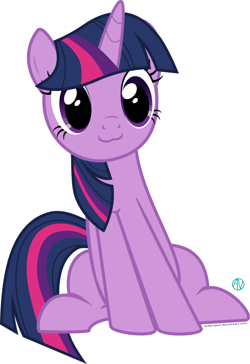 Twilight Sparkle Cat Face Vector By Arifproject - Twilight Shocked (1024x1490)
