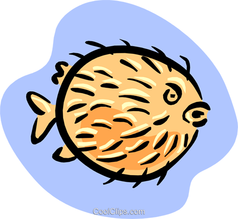 Puffer Fish Royalty Free Vector Clip Art Illustration - Clip Art (480x440)