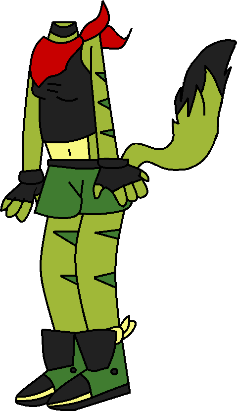 Headless Carol The Wildcat By Zerosonic100 - Cartoon (479x829)