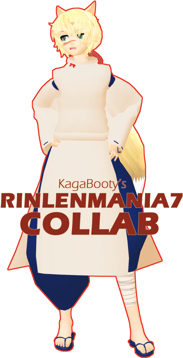 [rinlenmania7 Collab] Heavenly Fox Len By Kitzabitza - Mmd Tda Fox Len (666x1199)