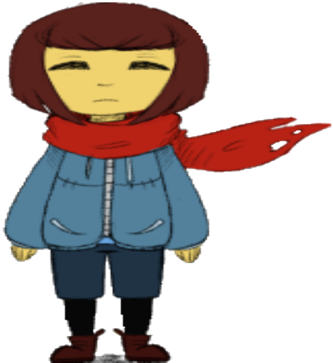 Scarf Clipart Jacket - Frisk With Sans Jacket And Papyrus Scarf (420x420)