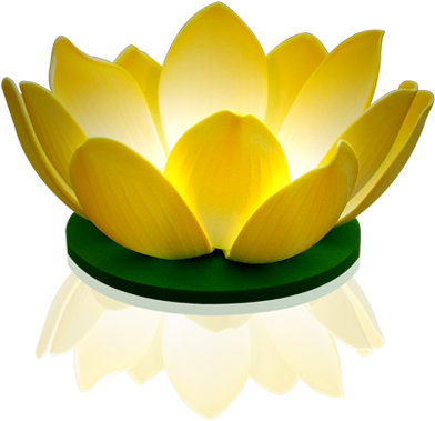 Yellow Nymphea Led Water Lantern - Skylantern Original Lilac Nymphea Led Water Lantern (1000x666)