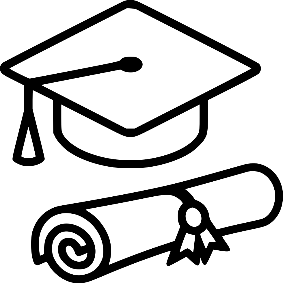 Graduation Cap Diploma Comments - Graduation Hat Line Drawing (980x980)