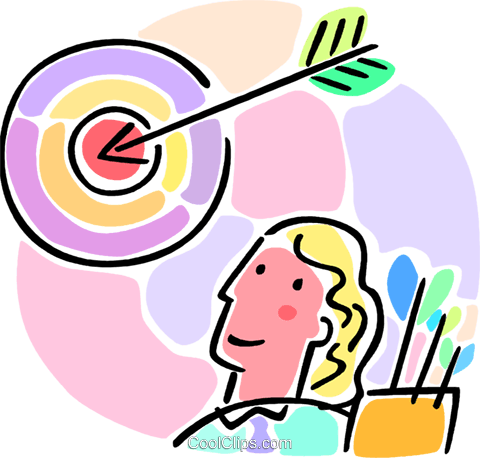 Woman Archer With An Arrow And Target Royalty Free - Woman Archer With An Arrow And Target Royalty Free (480x458)