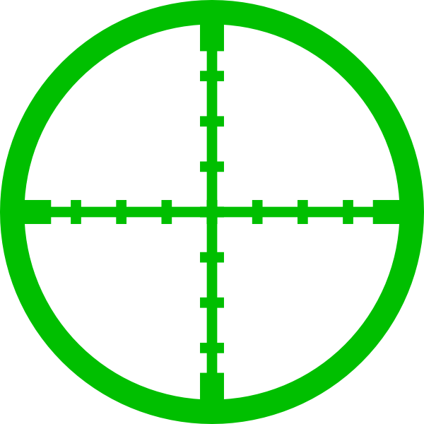 How To Set Use Green Target Svg Vector - Crosshairs Png (600x600)