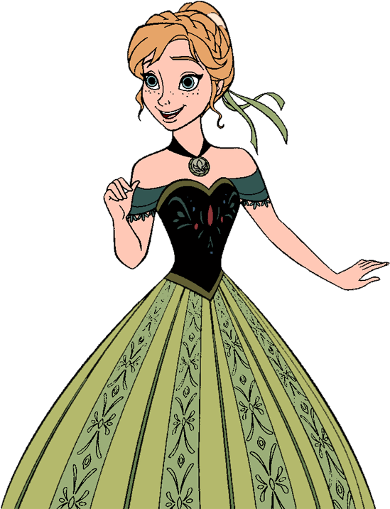 Anna Green Dress Clipart By Hillygon - Anna In Her Coronation Dress (600x724)