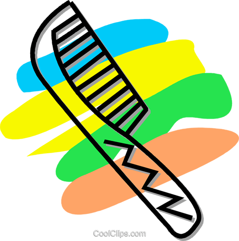Hair Comb Royalty Free Vector Clip Art Illustration - Hamster Wheel (475x480)