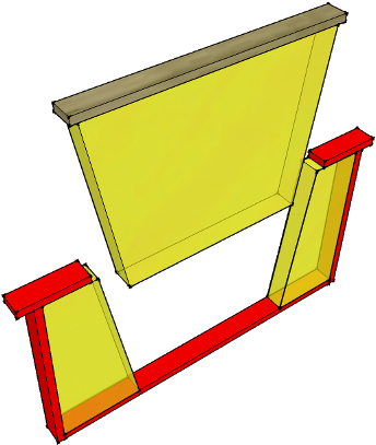 Cut The Combs Into A Slightly Angled Shape - Architecture (450x421)