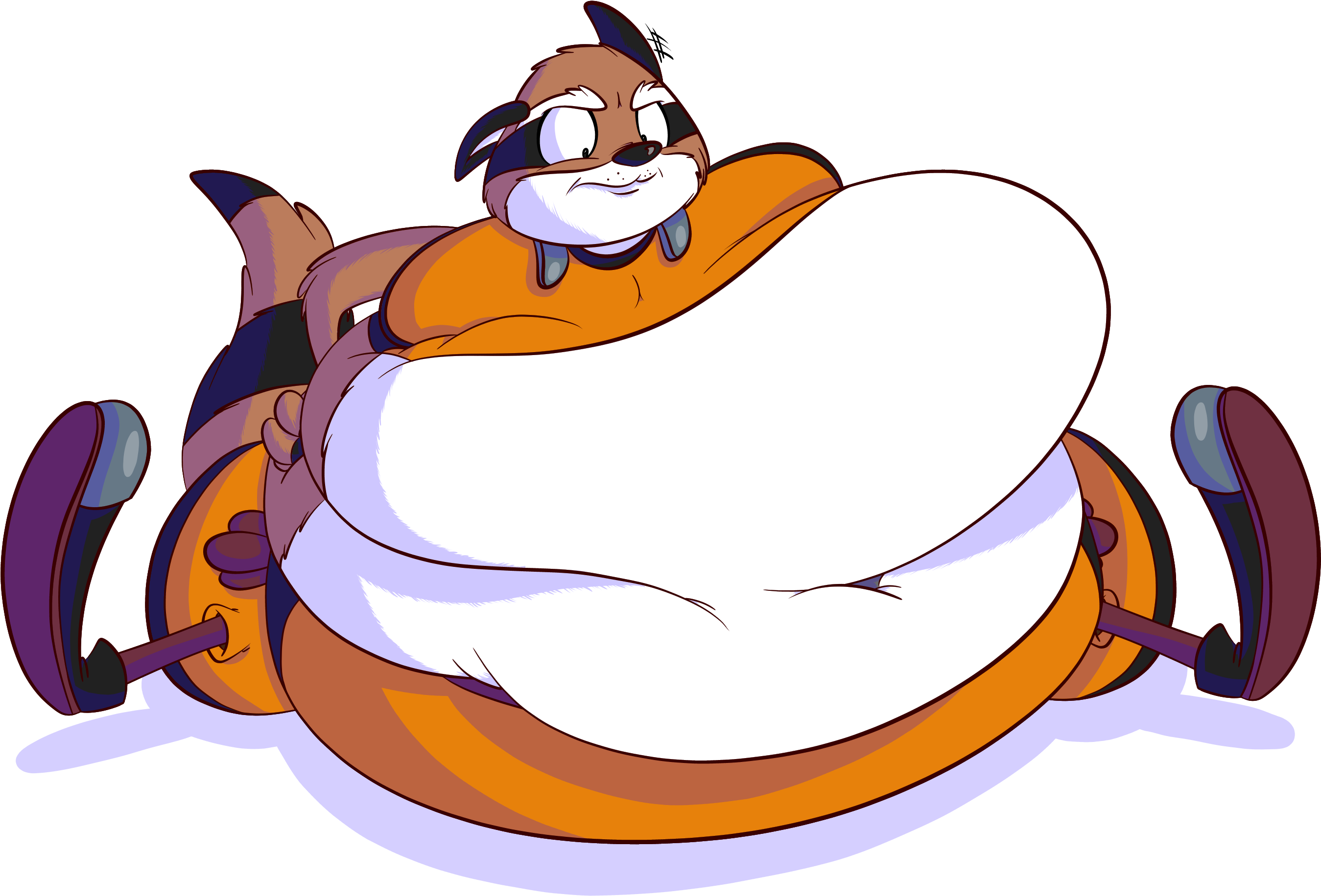 Overstuffed Rocket Raccoon - Fat Rocket Raccoon Cartoon (2800x2100)