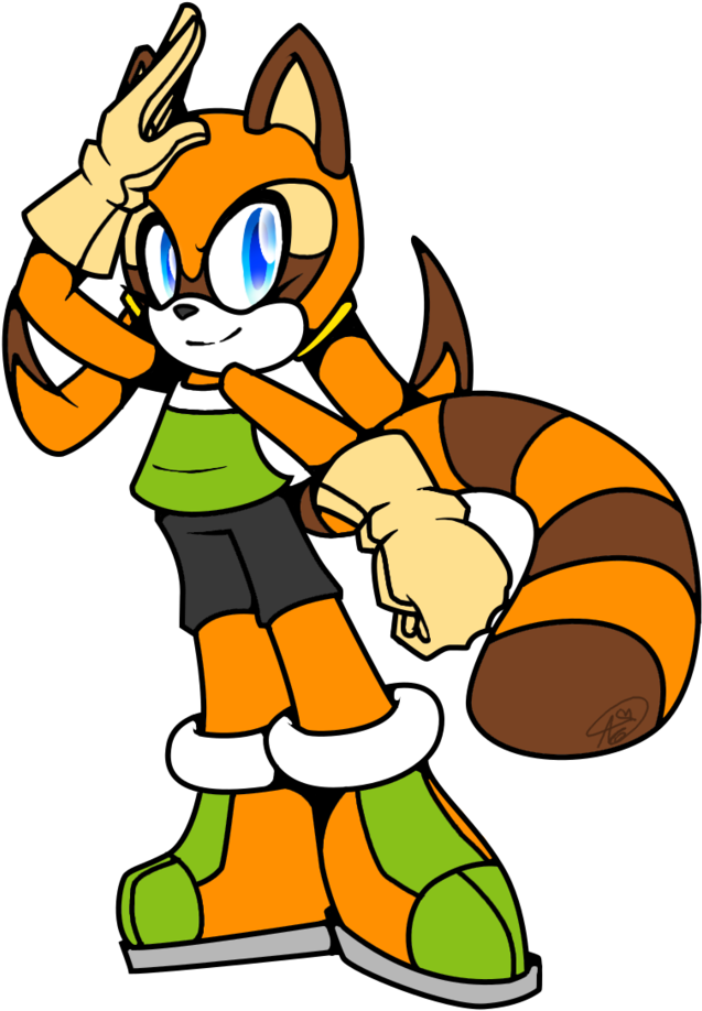 Marine The Raccoon By Ace The Artist - Cartoon (743x1076)