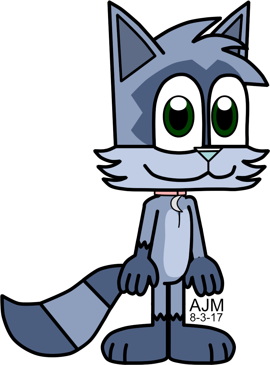 Dusk The Raccoon - Cartoon (1200x1300)