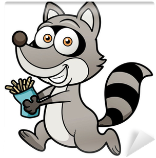 Vector Illustration Of Cartoon Raccoon Wall Mural • - Cartoon Pictures Of Raccoons (400x400)