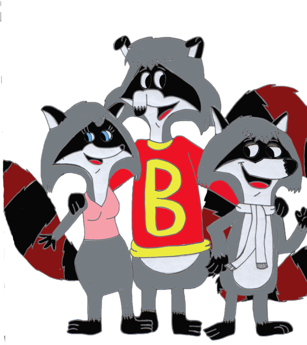 Bert, Ralph And Melissa By Skiffykitten - Cartoon (600x852)