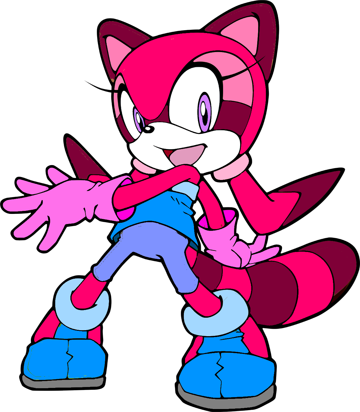 Payback The Raccoon - Blaze The Cat Sonic Rush (1212x1385)