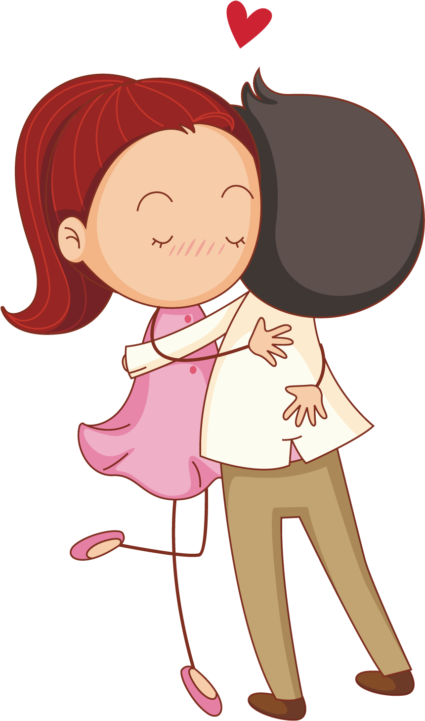 Hug Cartoon Drawing Illustration - Cartoon Boy And Girl Hugging (1500x1500)