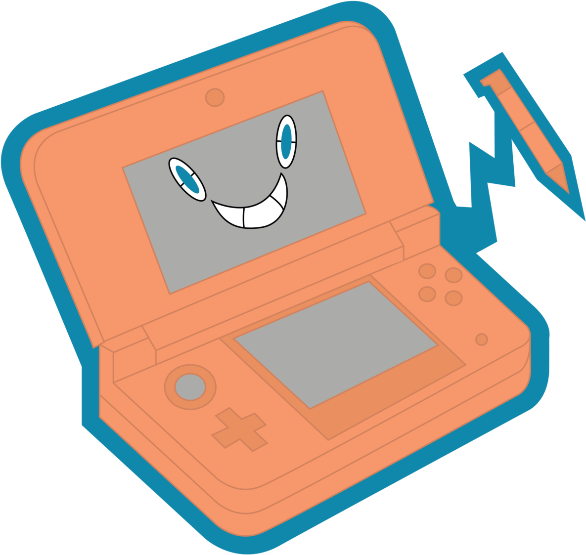 3ds Rotom By Mara The Raccoon - Nintendo 3ds (1280x1242)