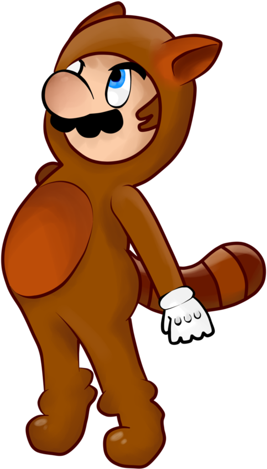 Super Mario Raccoon Tanooki Suit By Worldwasmine - Cartoon (822x971)