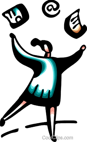 Businesswoman Juggling Workload Royalty Free Vector - Businesswoman Juggling Workload Royalty Free Vector (294x480)