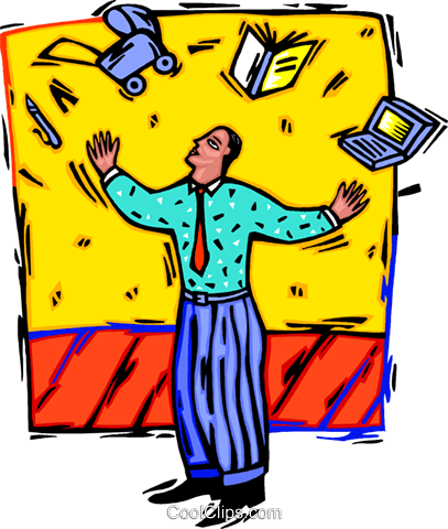 Juggling Life Royalty Free Vector Clip Art Illustration - Juggling Life Royalty Free Vector Clip Art Illustration (407x480)