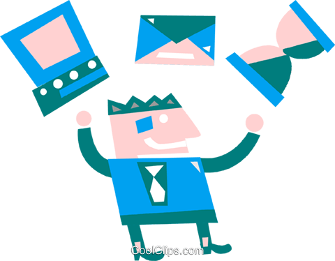 Businessman Juggling Work Load Royalty Free Vector - Businessman Juggling Work Load Royalty Free Vector (480x374)